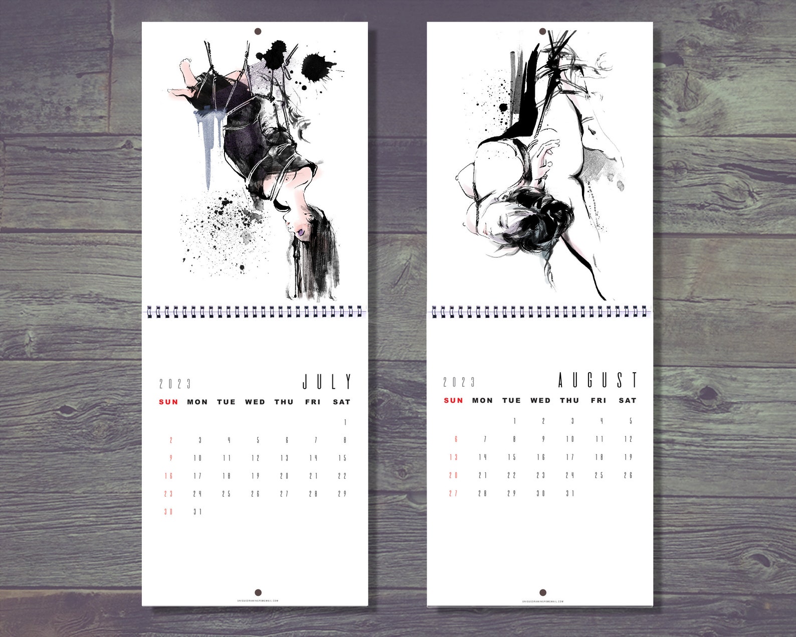Calendrier 2023 femme nue peinture calendrier mural 2023 - Etsy France
