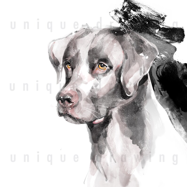 DOG Portrait from Photo Pet Dog Portrait Custom Painting Personalized Custom Pet Drawing Memorial Gift Retriever Dog Portrait a Gift 007dog