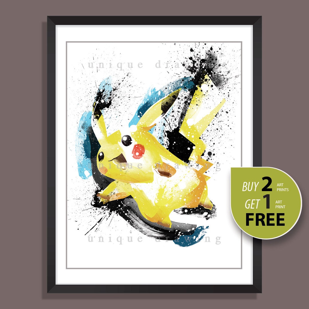Pokemon Pikachu Art Pikachu Poster Pikachu print Pokemon | Etsy