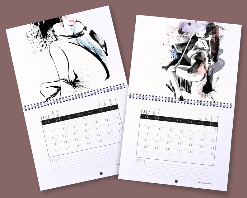 calendar-nude-wall-calendar-monthly-calendar-etsy-finland-my-xxx-hot-girl