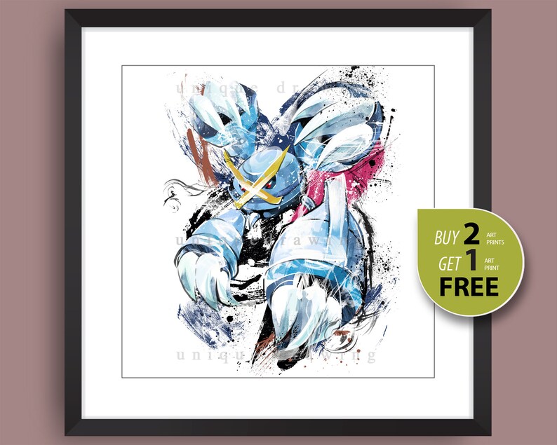 Nursery Prints Metagross Poster Pokemon Poster Birthday Gift Pokemon Metagross Wall Decor Metagross Print Pokemon Metagross Art 3659