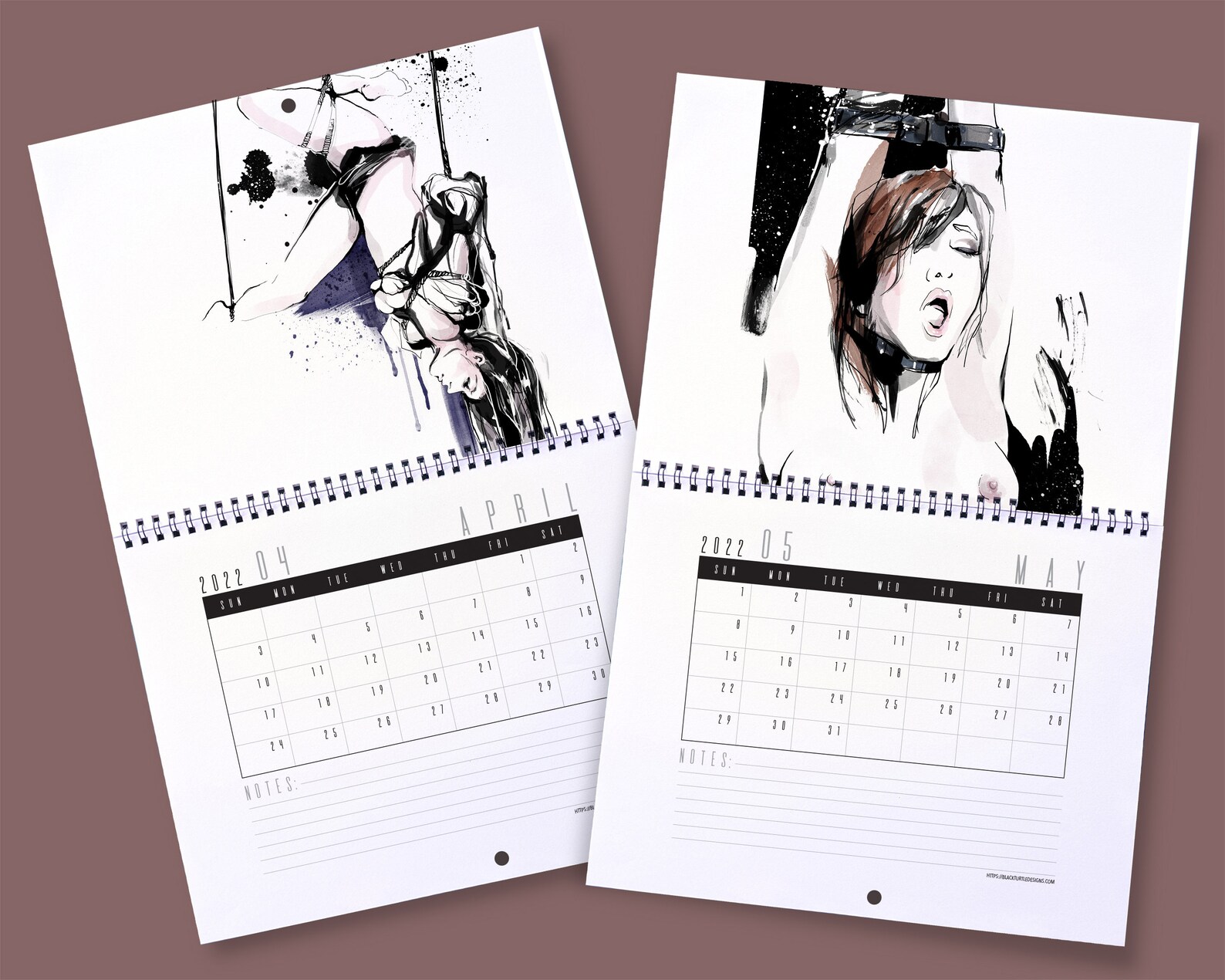 2022 Kalender Frauen Akt Malerei 2022 Wandkalender 2022  Etsy