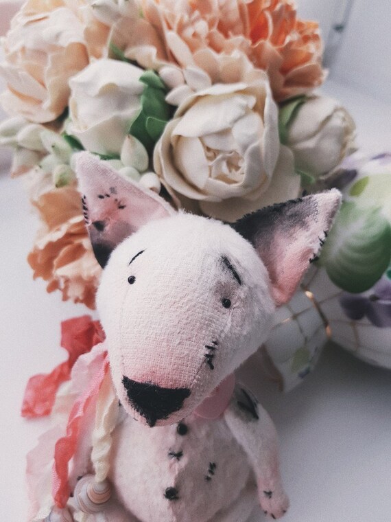 english bull terrier cuddly toy