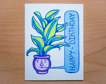 Happy Birthday Houseplant Card