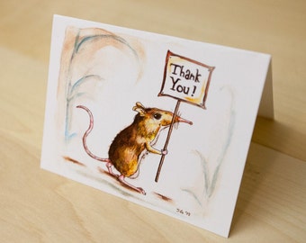 Mouse Thank You Card