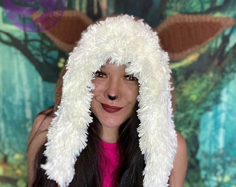 Fennec Fox Crochet Hood - PATTERN ONLY