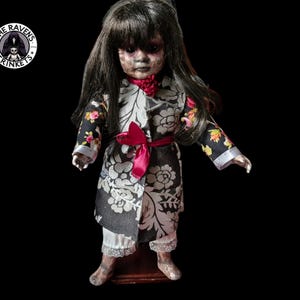 Creepy Horror Doll, Gothic Halloween Decor, OOAK Art Doll