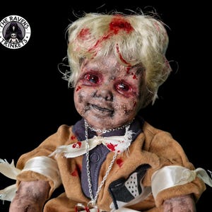 Horror Doll Creepy Demon Decor Gothic Gift / Ooak Art Doll Oddities / Halloween Doll