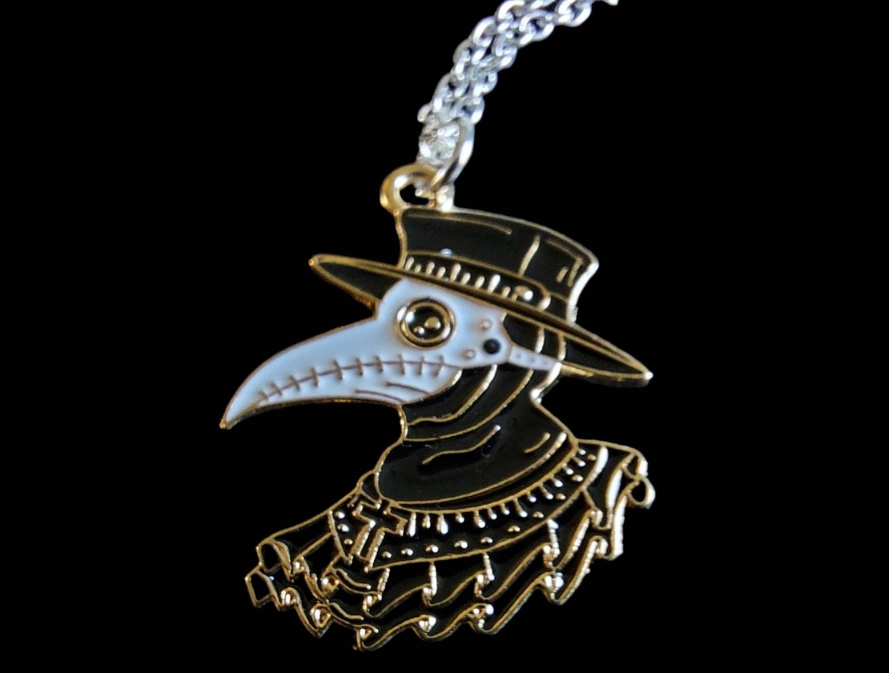 Raven Skull Necklace Halloween Jewelry Gothic Necklace, Raven Jewellery  Gift Idea Spooky Scary Plague Doctor Witch - Pendants - AliExpress