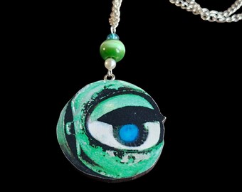 Collar de ojo espeluznante, joyería alternativa, regalo gótico
