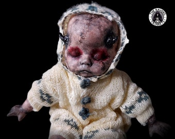 Horror Doll Goth Decor / Creepy Prop / Halloween Doll / Gothic Gift / Horror Doll