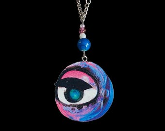 Collar de ojo espeluznante, joyería alternativa, regalo gótico