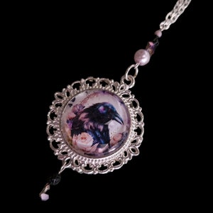 Raven Necklace Goth Pendant / Crow Gothic Jewellery Gift