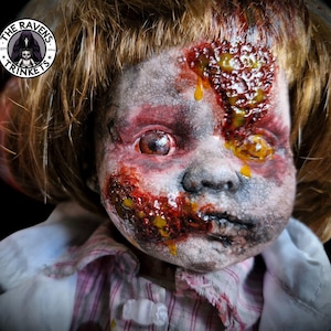 Creepy Doll Gothic Decor Horror Gift / Ooak Art Doll Oddities / Halloween Doll