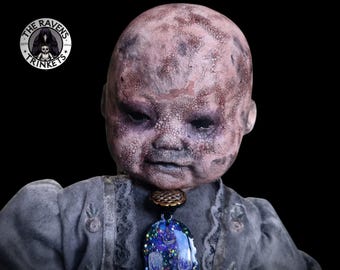 Horrorpop / Griezelig gotisch decor Ooak Art Halloween Demon Oddities filmrekwisiet