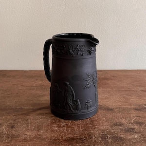 Black Basalt Cream Jug, Wedgwood, Late 19th Century