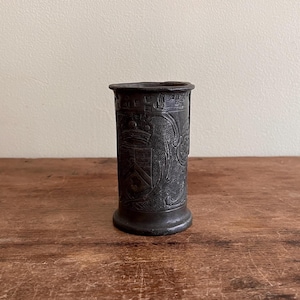 Armorial Pewter Measure, Continental European, 19th Century