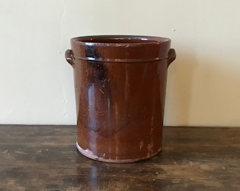 Redware Jar With Manganese Decoration, Nowalk, Connecticut c. 1850