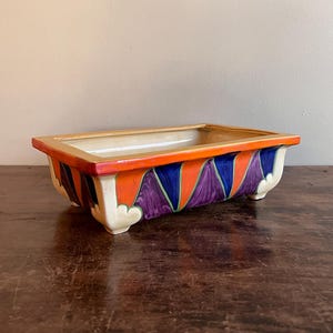 Clarice Cliff Bizarre Flower Trough, Newport Pottery, Burslem, c. 1930s