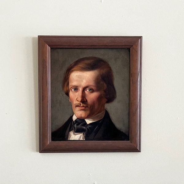 Portrait Of A Gentleman, Oil On Canvas Laid Down On Academy Board, Mid 19th Century