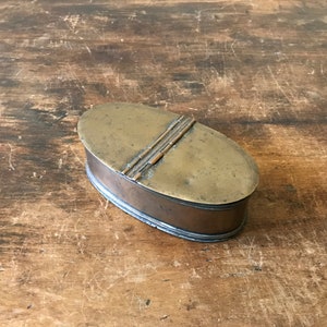 Oval Brass Box With Double Lid, Continental European, Late 18th Or Early 19th Century