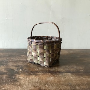 Kleiner Splint Sammelkorb, Original Chrom Gelb Farbe, Amerikanisch, 19