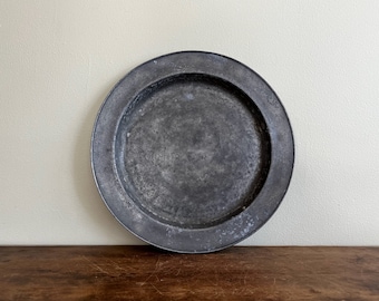 Pewter Charger Or Deep Dish, Old Mellow Patina, Continental European, 19th Century