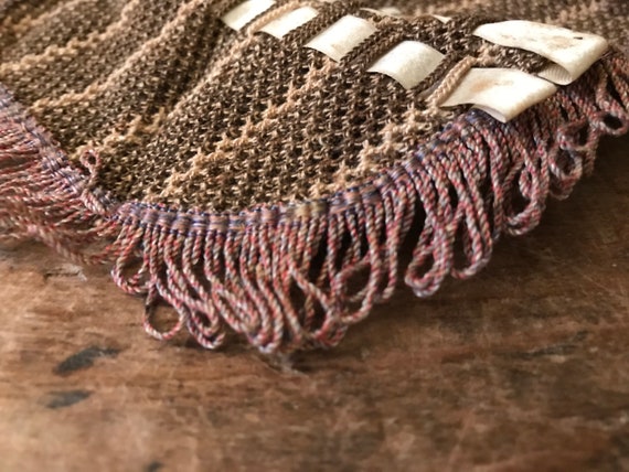 Victorian Reticule Trimmed With Fringe And Ribbon… - image 9