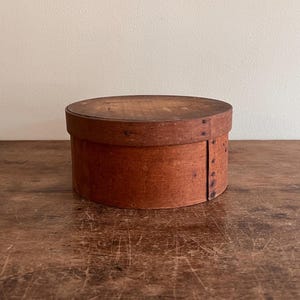 Round Bentwood Pantry Box, Old Natural Surface, American, Mid To Late 19th Century