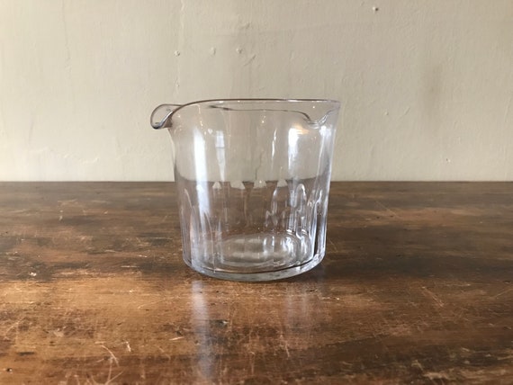Antique 19th Century Pontil Cut Etched Glass Wine Rinser