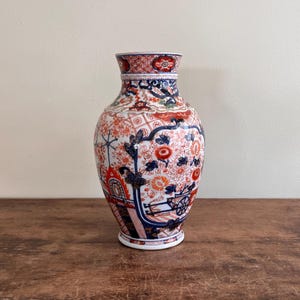Imari vase, Flower Cart Decoration, Japanese, Mid To Late 19th Century