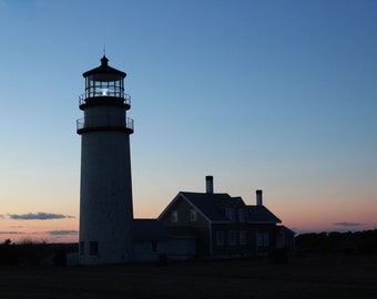 Sunset at Lighthouse Highland Light Cape Cod Photography Photo