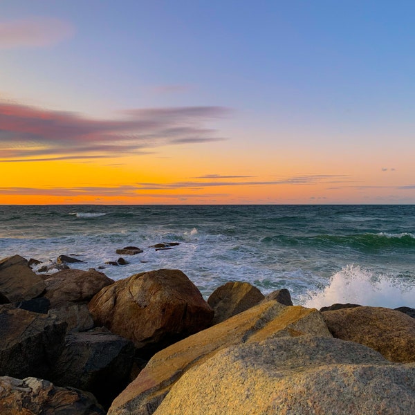 Ocean Jetty Cape Cod Photo Sunset Photography