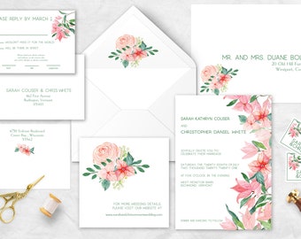 Floral Wedding Suite-6PC, Pink, Lilac, Wildflowers, Pefect for summer and micro weddings