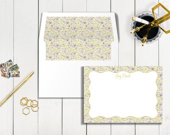 Tarjetas florales personalizadas / Juego de papelería personalizado