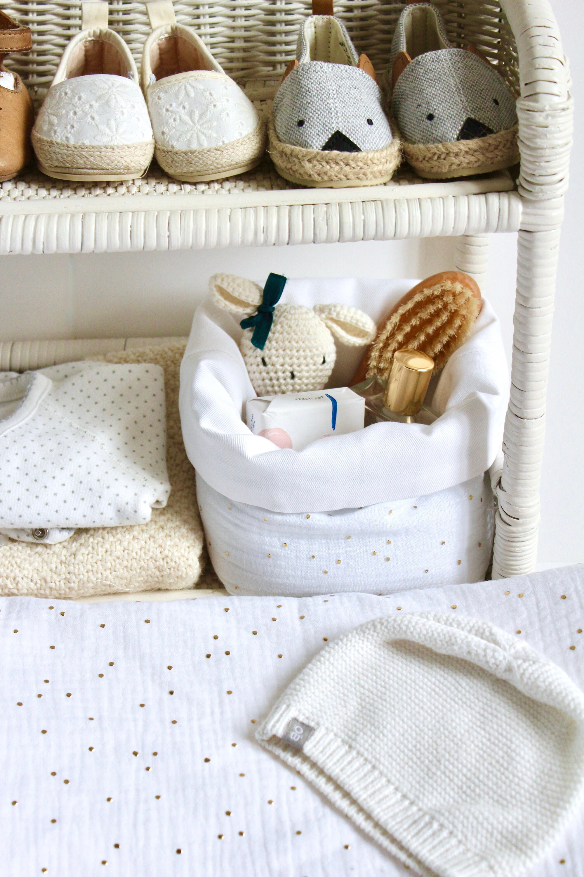 Panier de rangement Blanc cassé, Kids Concept