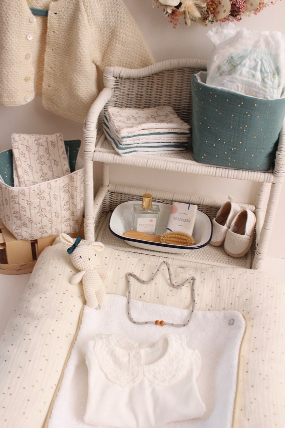 Off white Changing Mat Cover Changing Table Cover Mixed Baby