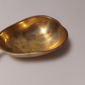 vintage brass bowl pear shape