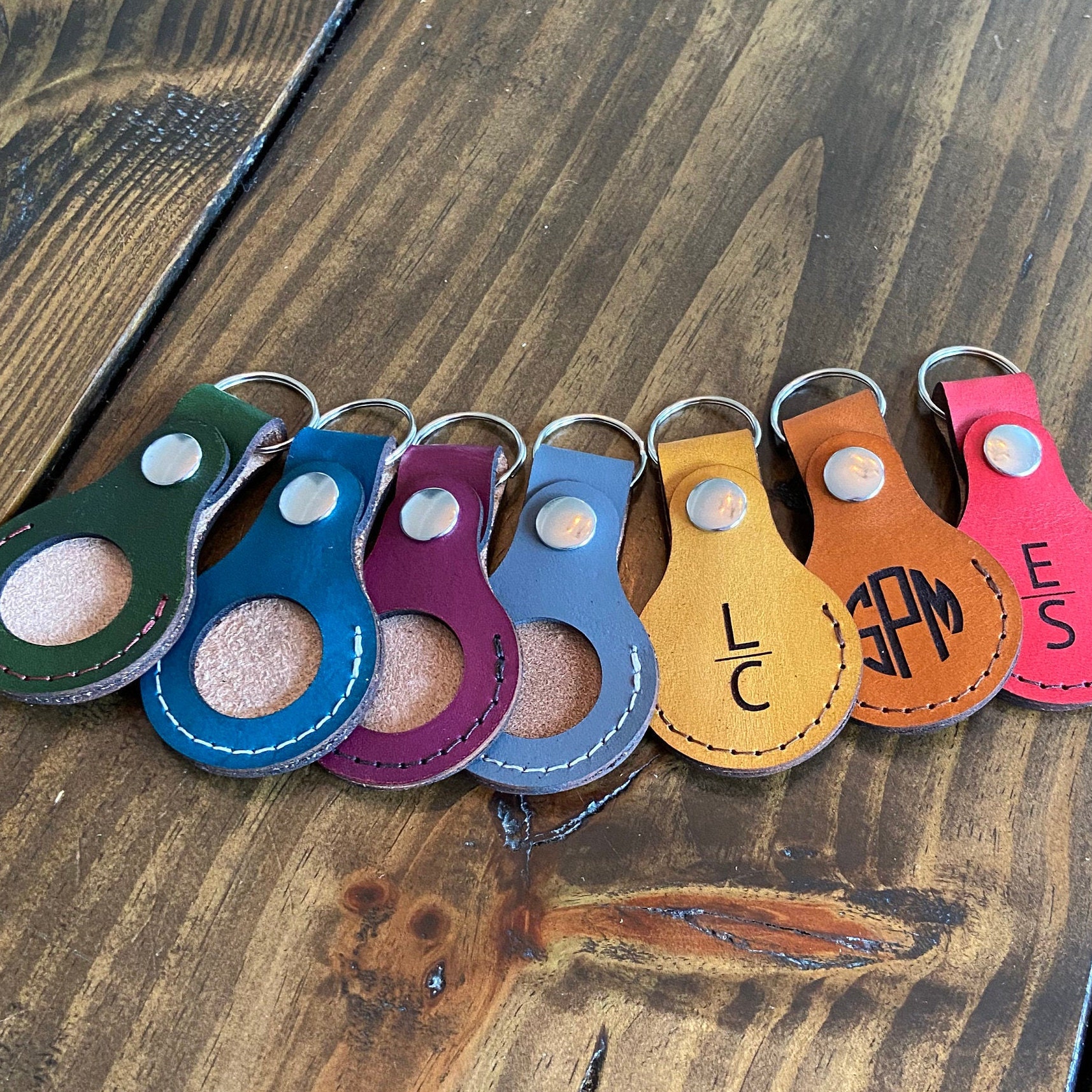 Airtag Leather Keychain Leather Airtags Airtag Keyring Etsy UK