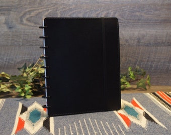 Leather Planner Cover, Personalized Planner Cover, Professional Classic Happy Covers, Discbound Covers, Big Planner Cover