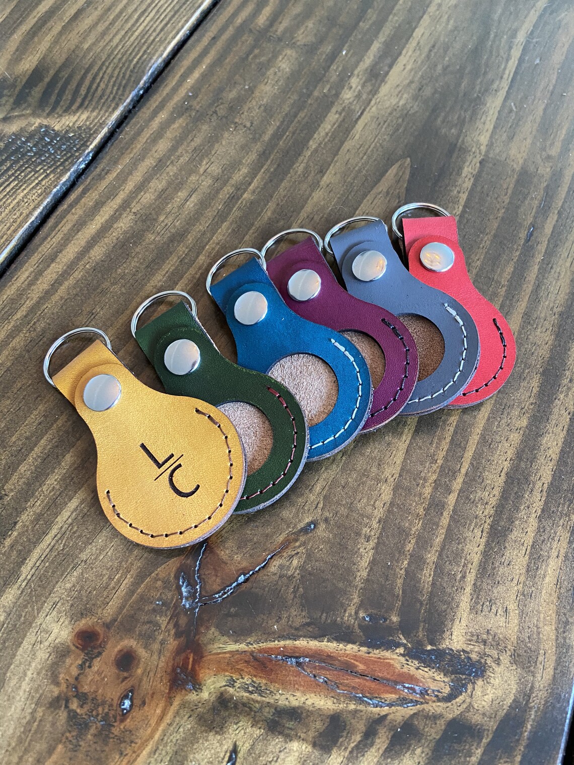 AirTag Leather Keychain Personalized Leather Airtags AirTag Etsy