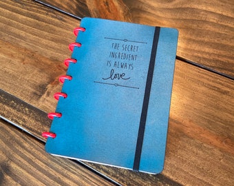 Leather Mini Personalized Cover Classic Planner Cover, Discbound Planner Classic Cover
