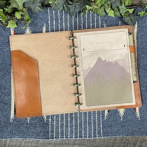 Leather Campaign Diary Cover - Rook & Raven, Cantrips Media, A5 Campaign Planner Cover Players Journal DM&#39;s Journal Cover