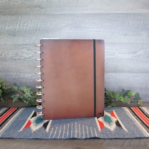 Leather Personalized Discbound Planner Cover image 6