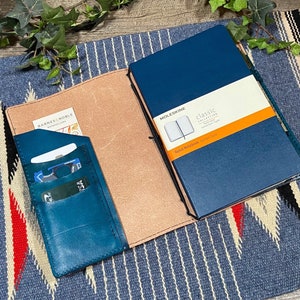 Personalized Leather Journal Travelers Notebook A5, Moleskine Cahier, Midori, B6, A6, Pocket, Field Notes, Hobonichi, Leuchtturm 1917 image 2