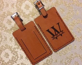 Personalized Leather Luggage Tag Gifts For Him Gift or Her Gift for Couples Anniversary Gifts Custom Luggage Tag Travel Gift Wedding Favors