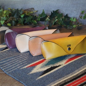 Leather Sunglasses Case, Leather Sunglass Case, Glasses Case, Leather Case, Glasses Protector Handmade to order - Will fit Ray Ban etc