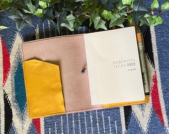 Stalogy A6, B6, Hobonichi Techo A6 - Couverture de planificateur de journal en cuir avec folio Perfect Fit