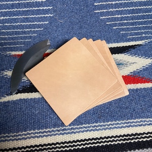 12 - Pack - Leather Square Coaster Blanks