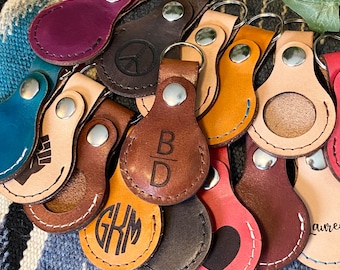 AirTag Leather Keychain, Leather Airtags, AirTag Keyring Leather Case, Airtags Case